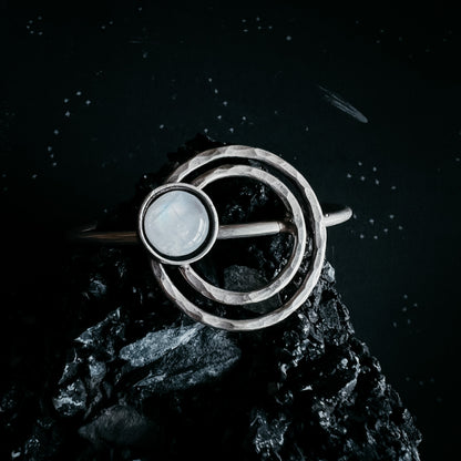 CLEARANCE Cosmic Ripple Bracelet With Rainbow Moonstone