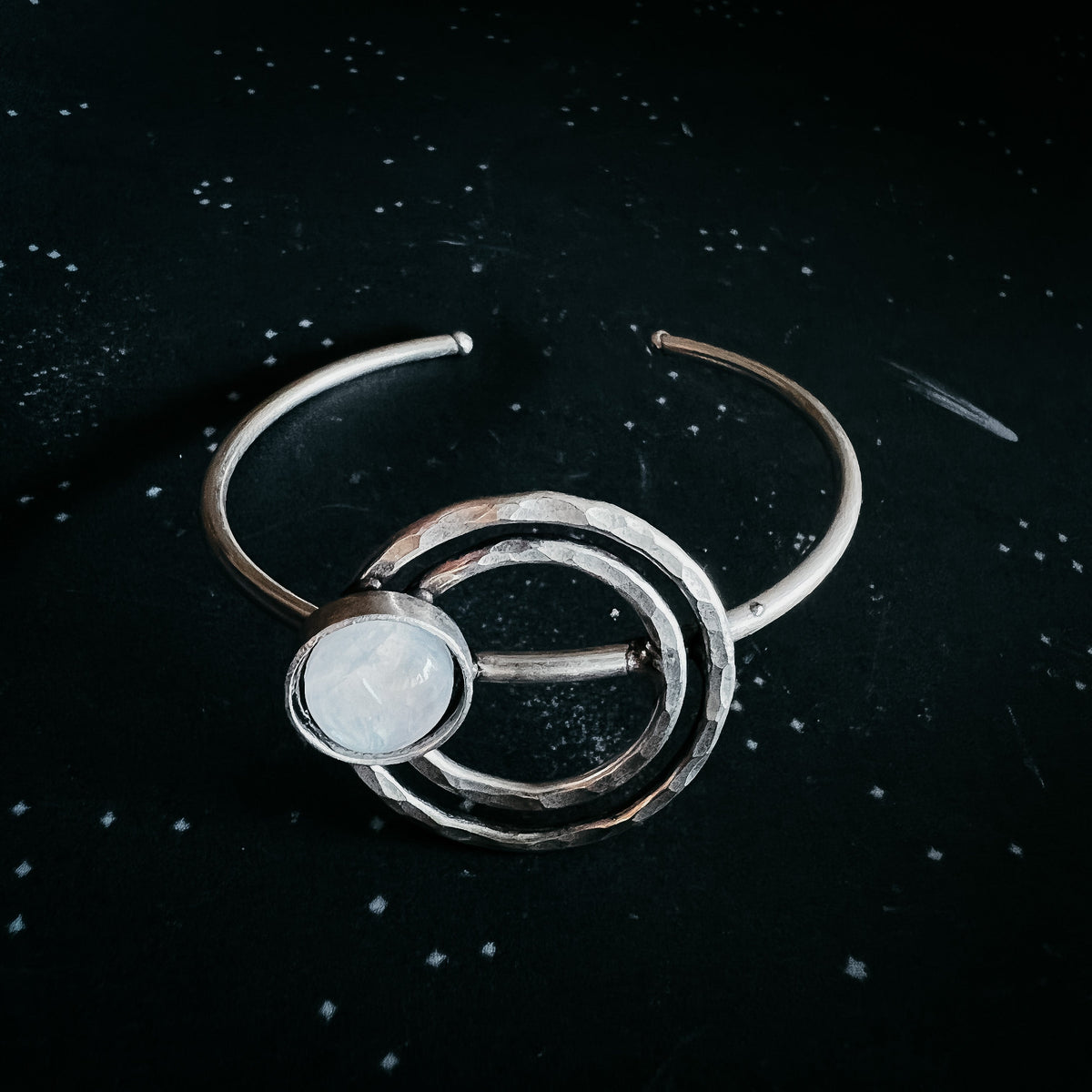 CLEARANCE Cosmic Ripple Bracelet With Rainbow Moonstone