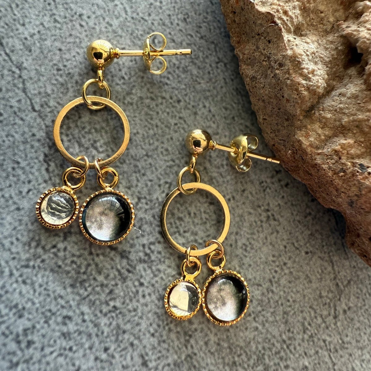 My Moon Birthstone Earrings
