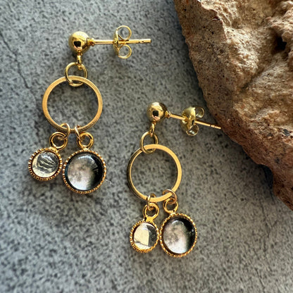 My Moon Birthstone Earrings