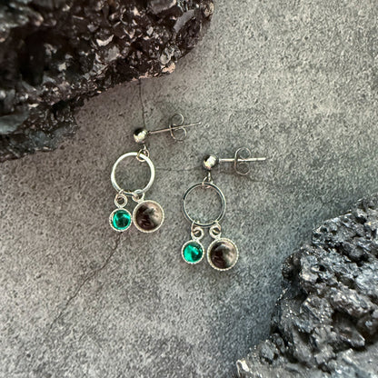 My Moon Birthstone Earrings