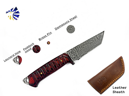 A 2. Titan Diver - Damascus Steel/ EDC / Cherry Wood TD-275