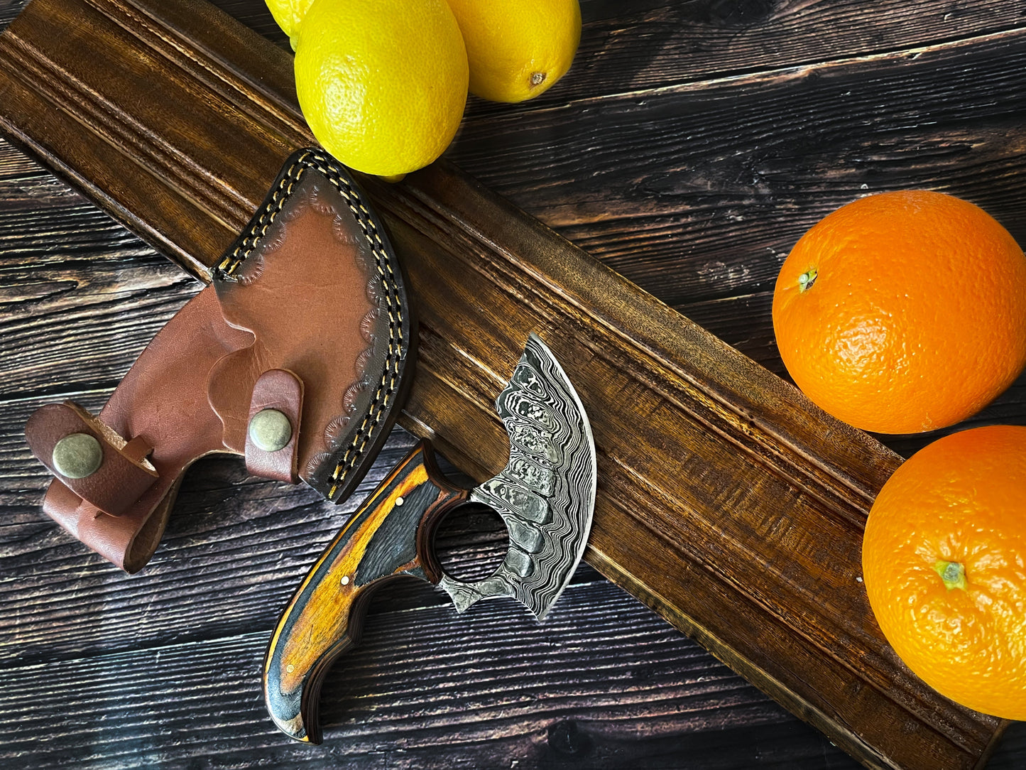 Titan Custom Alaskan Ulu Style Blade, Perfect for Outdoors and Indoor Use TD-315