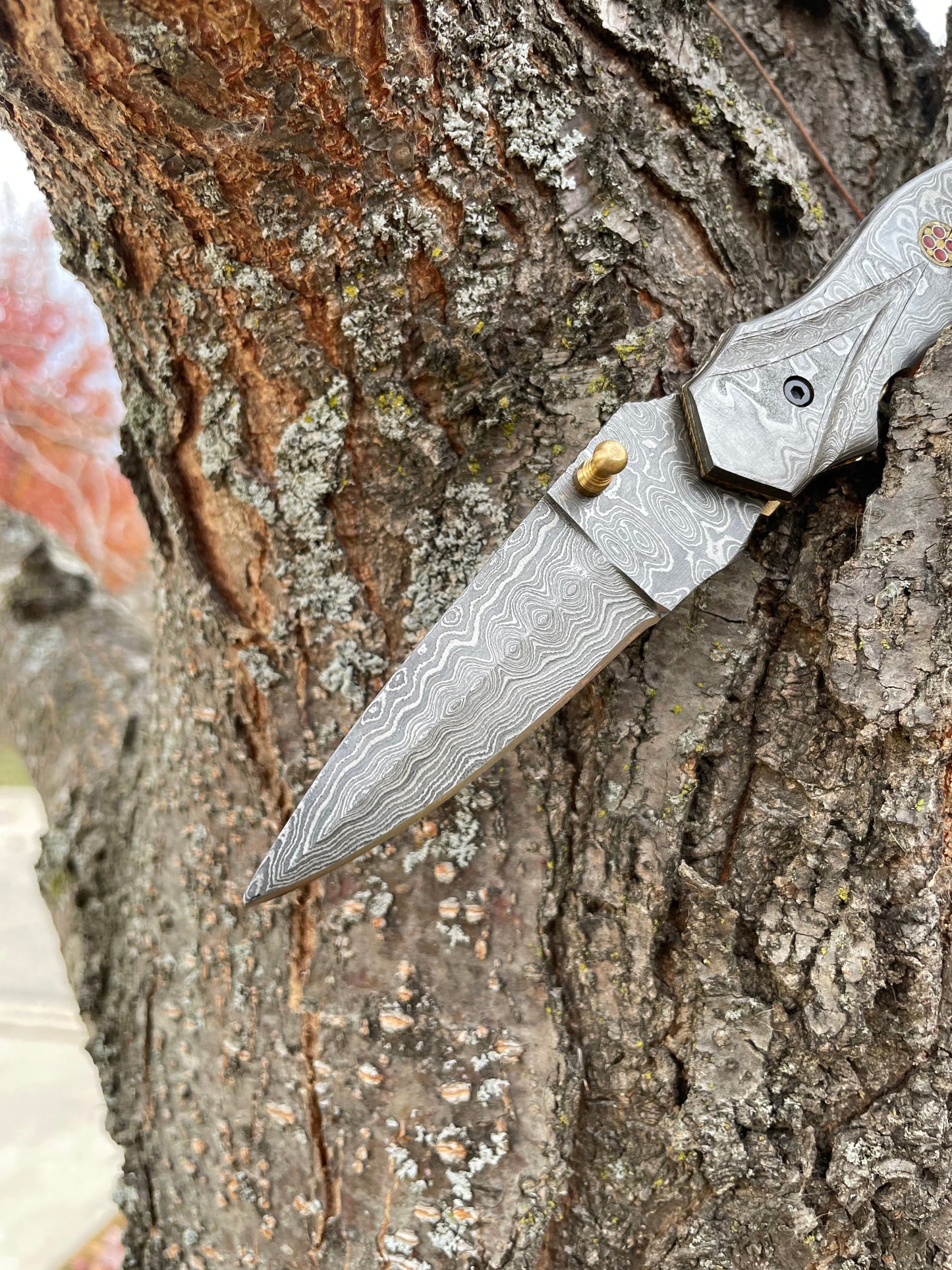 Full Damascus Steel Folding Knife TF-040