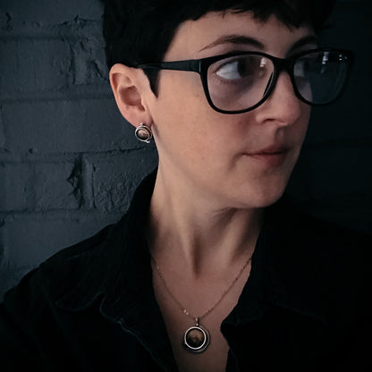 Mars and Moons Earrings - Stud or Leverback