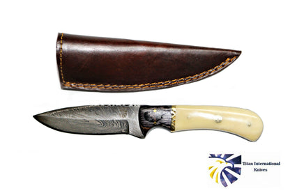 DAMASCUS STEEL HUNTING KNIFE by TITAN TD-172