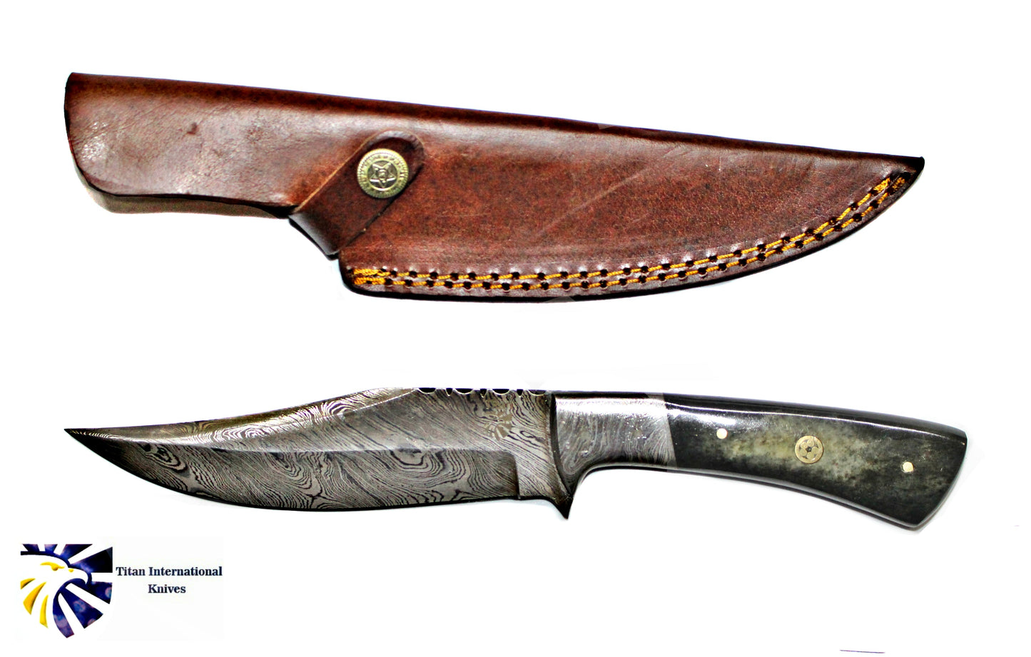 Hand Forged Damascus Knife , HUNTING KNIFE by TITAN TD-193
