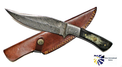 Hand Forged Damascus Knife , HUNTING KNIFE by TITAN TD-193