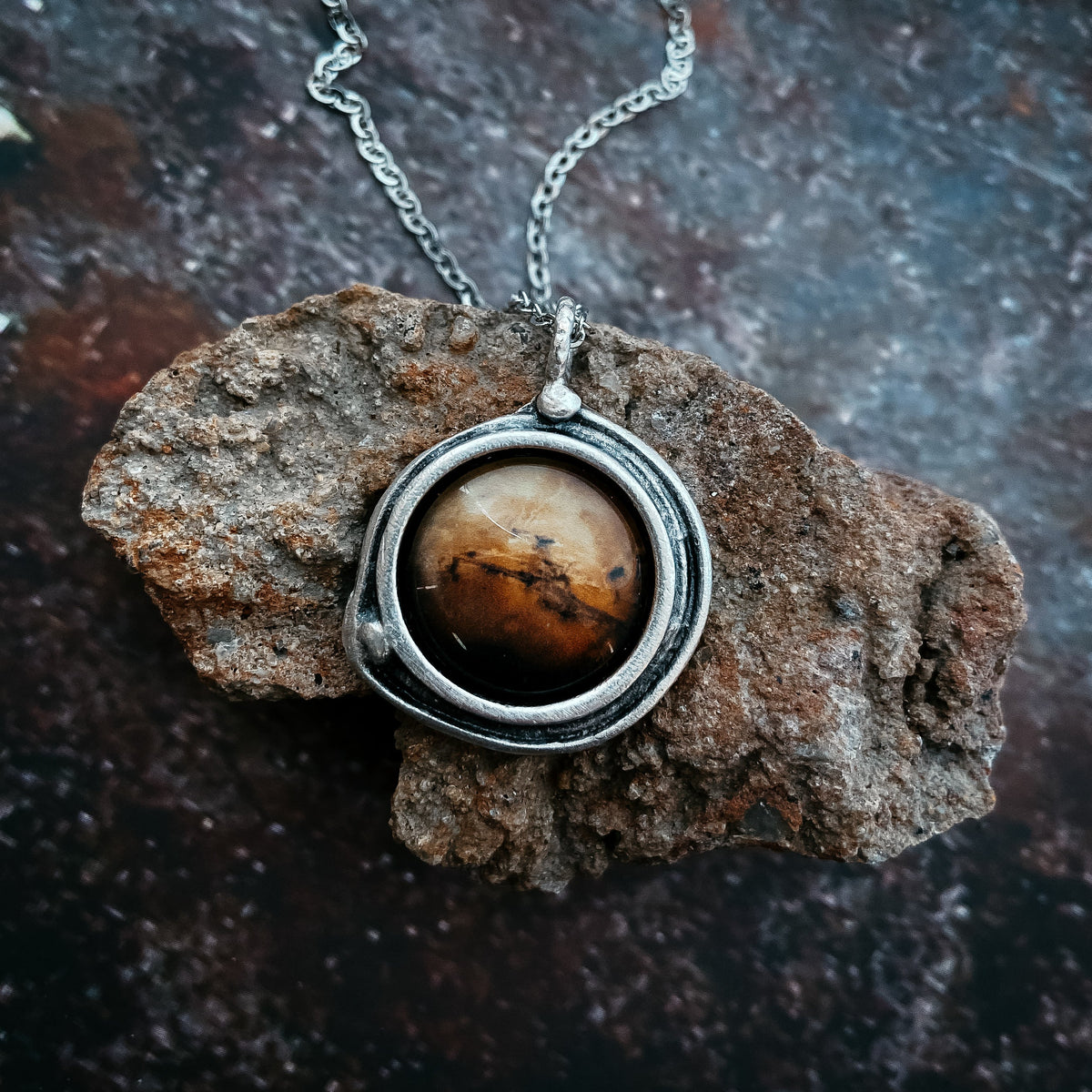 Mars and Moons Pendant Necklace