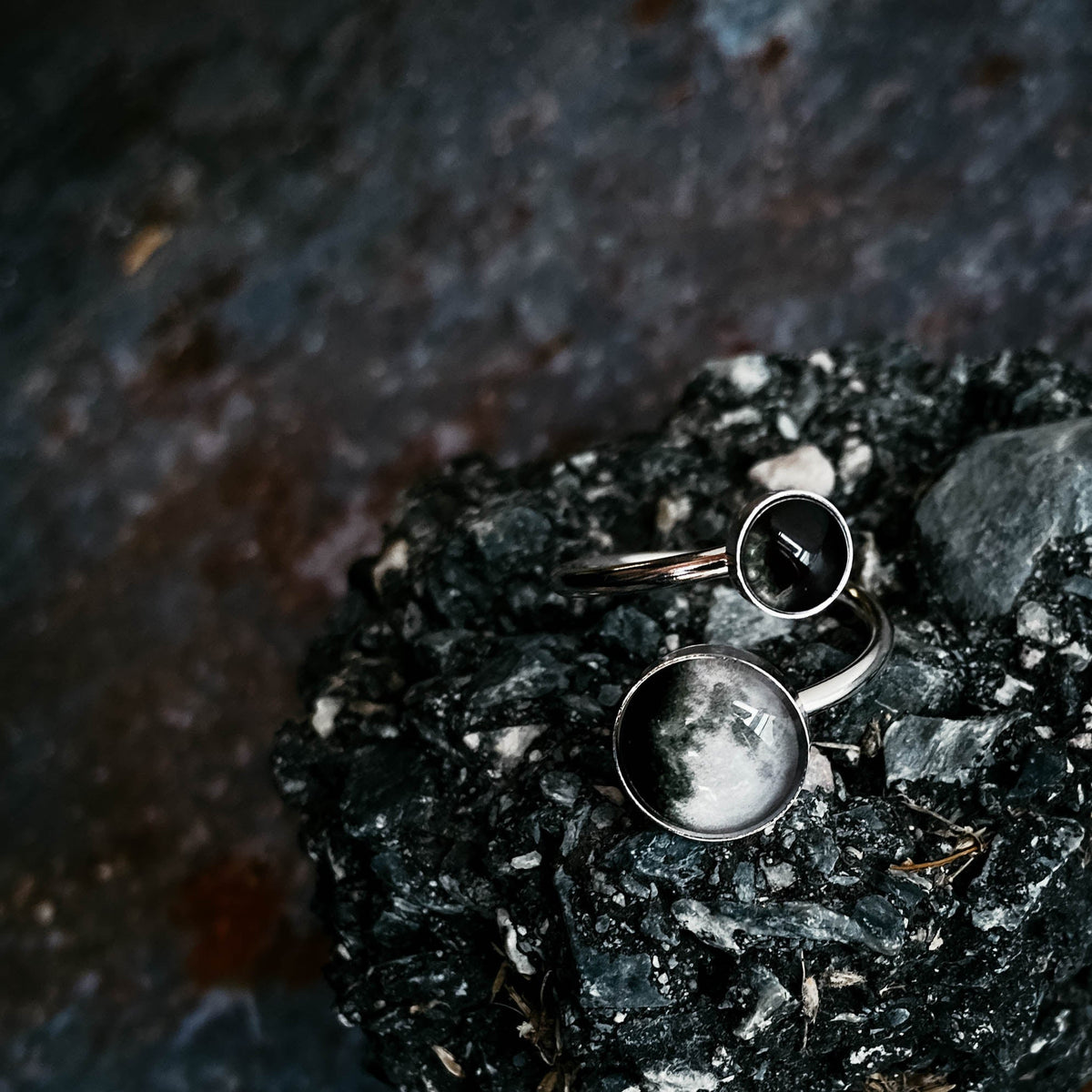 CLEARANCE Mother and Me Ring - My Moon Phase Bypass Ring in Sterling Silver