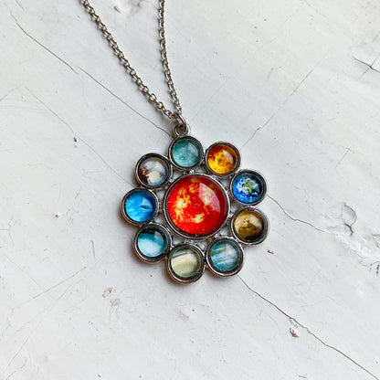 CLEARANCE Solar System Halo Pendant