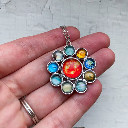 CLEARANCE Solar System Halo Pendant