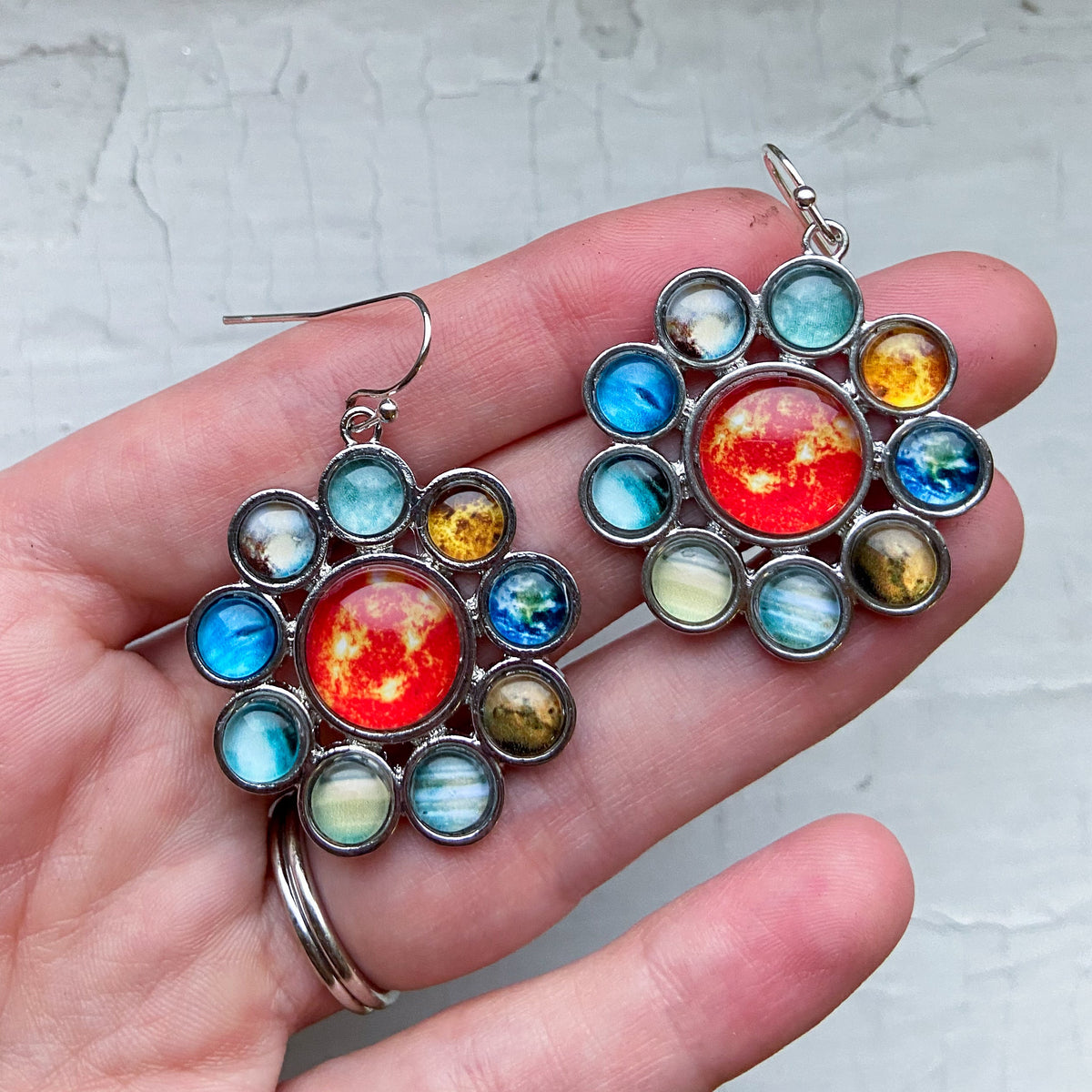 CLEARANCE Solar System Halo Dangle Earrings
