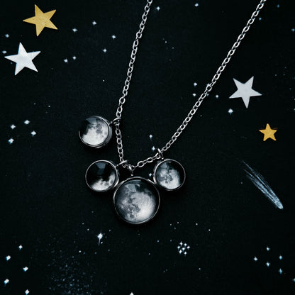 My Moon Family Clustered Necklace - Multiple Phases
