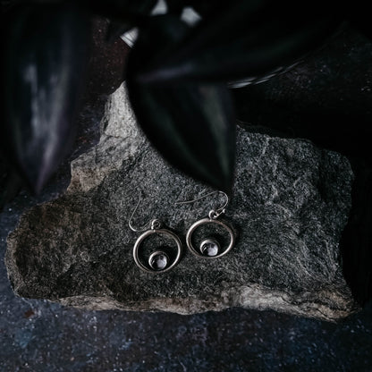 My Moon Circle Dangle Earrings