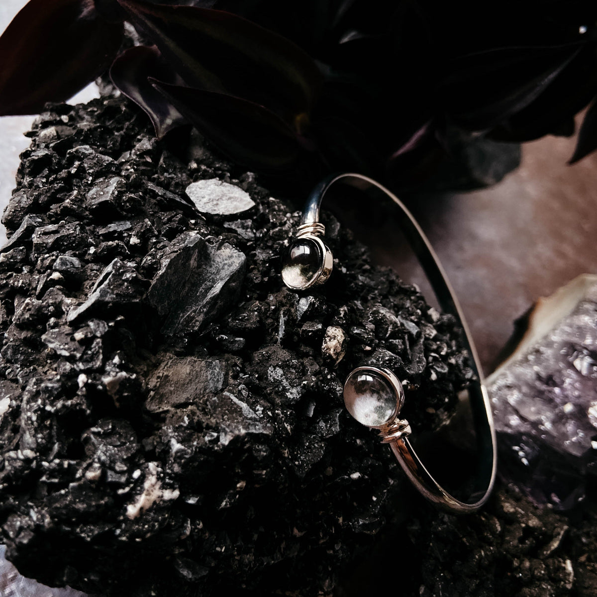 My Moon Cuff Bracelet - 2 Custom Moon Dates