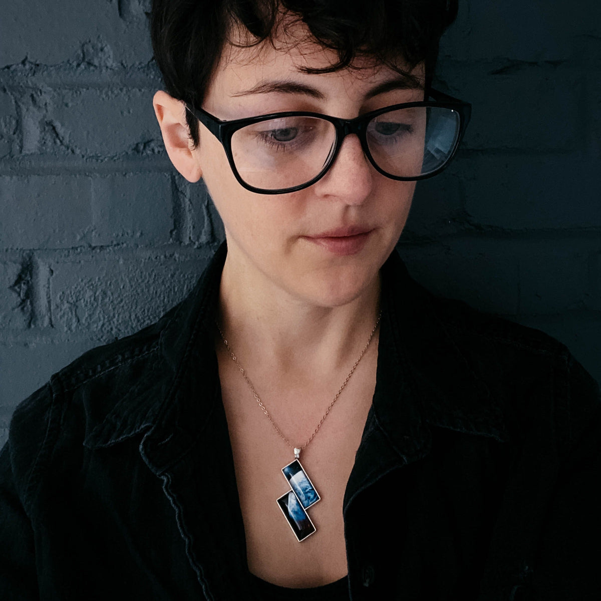 CLEARANCE Planetary Society LightSail 2 Image Rectangle Earth Necklace
