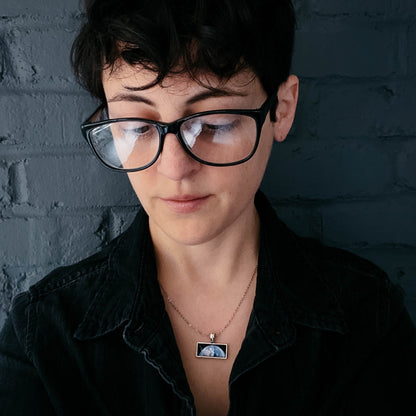 CLEARANCE Planetary Society LightSail Rectangle Necklace - Earth