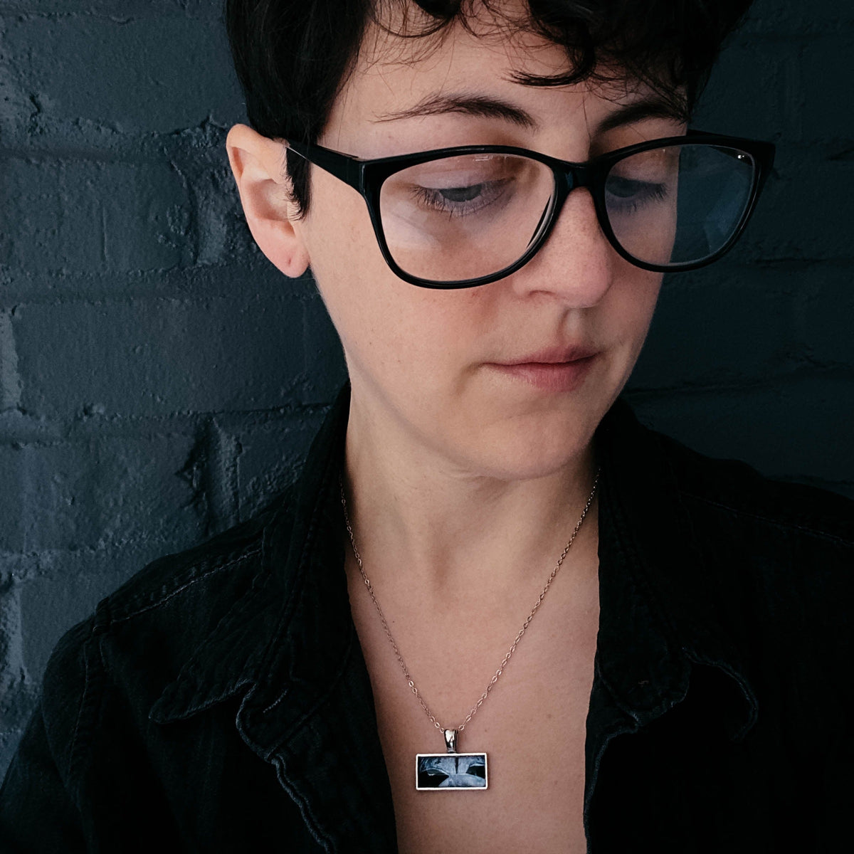CLEARANCE Planetary Society LightSail Rectangle Necklace - Sail
