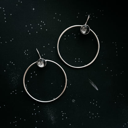 CLEARANCE My Moon Large Hoop Earrings