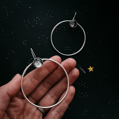 CLEARANCE My Moon Large Hoop Earrings