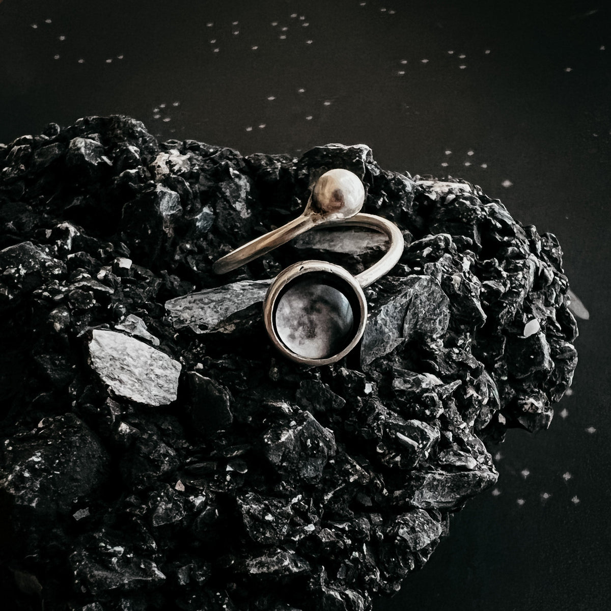 My Moon Custom Wrap Ring With Bead