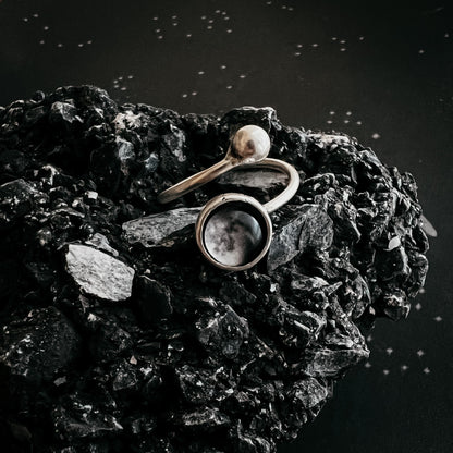 My Moon Custom Wrap Ring With Bead