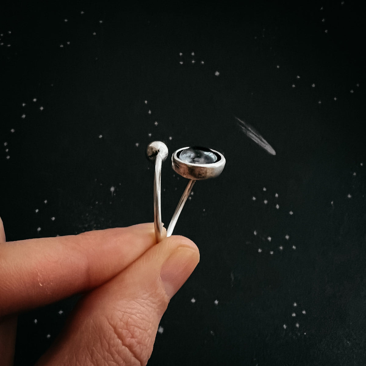 My Moon Custom Wrap Ring With Bead