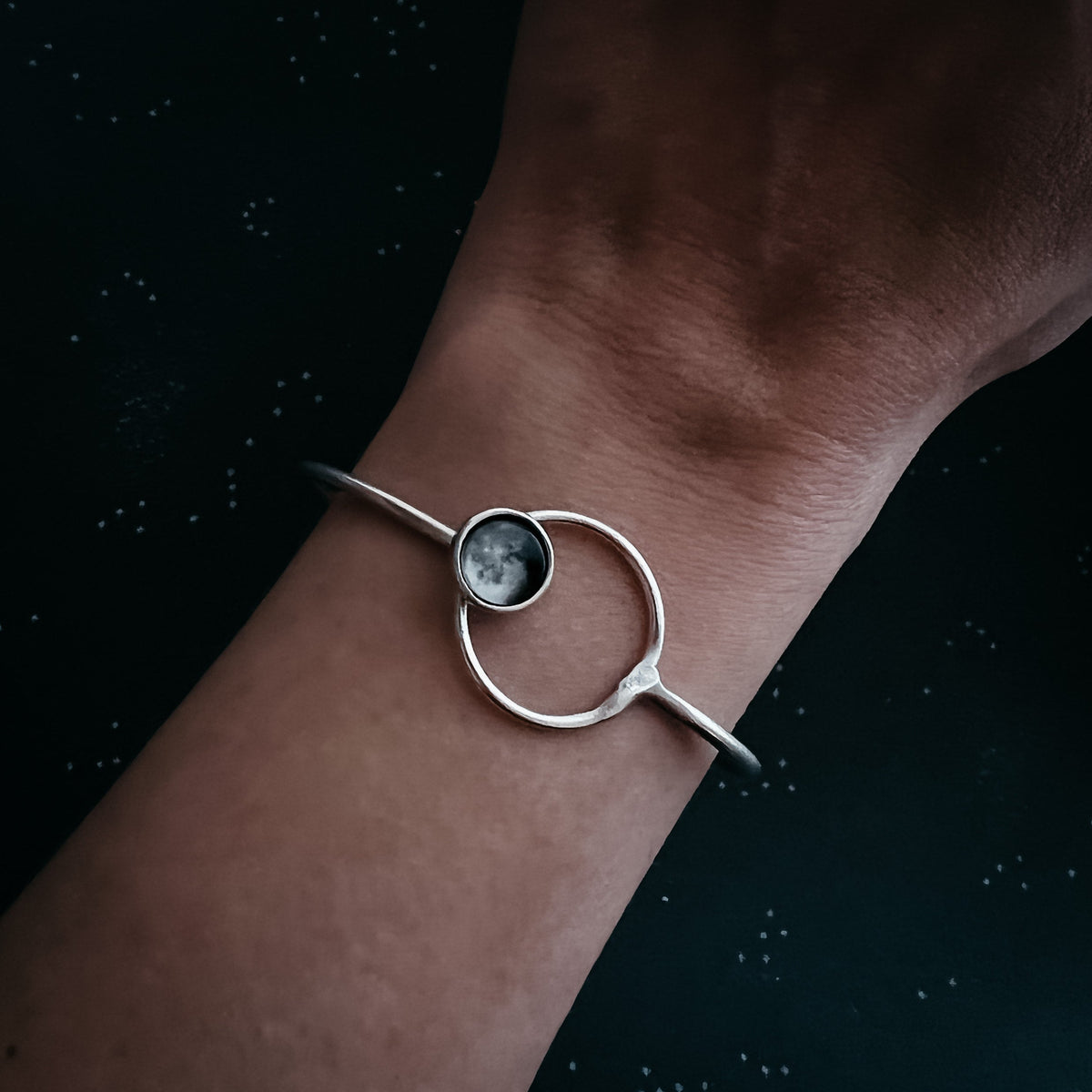 Personalized My Moon Bracelet With Circle Clasp