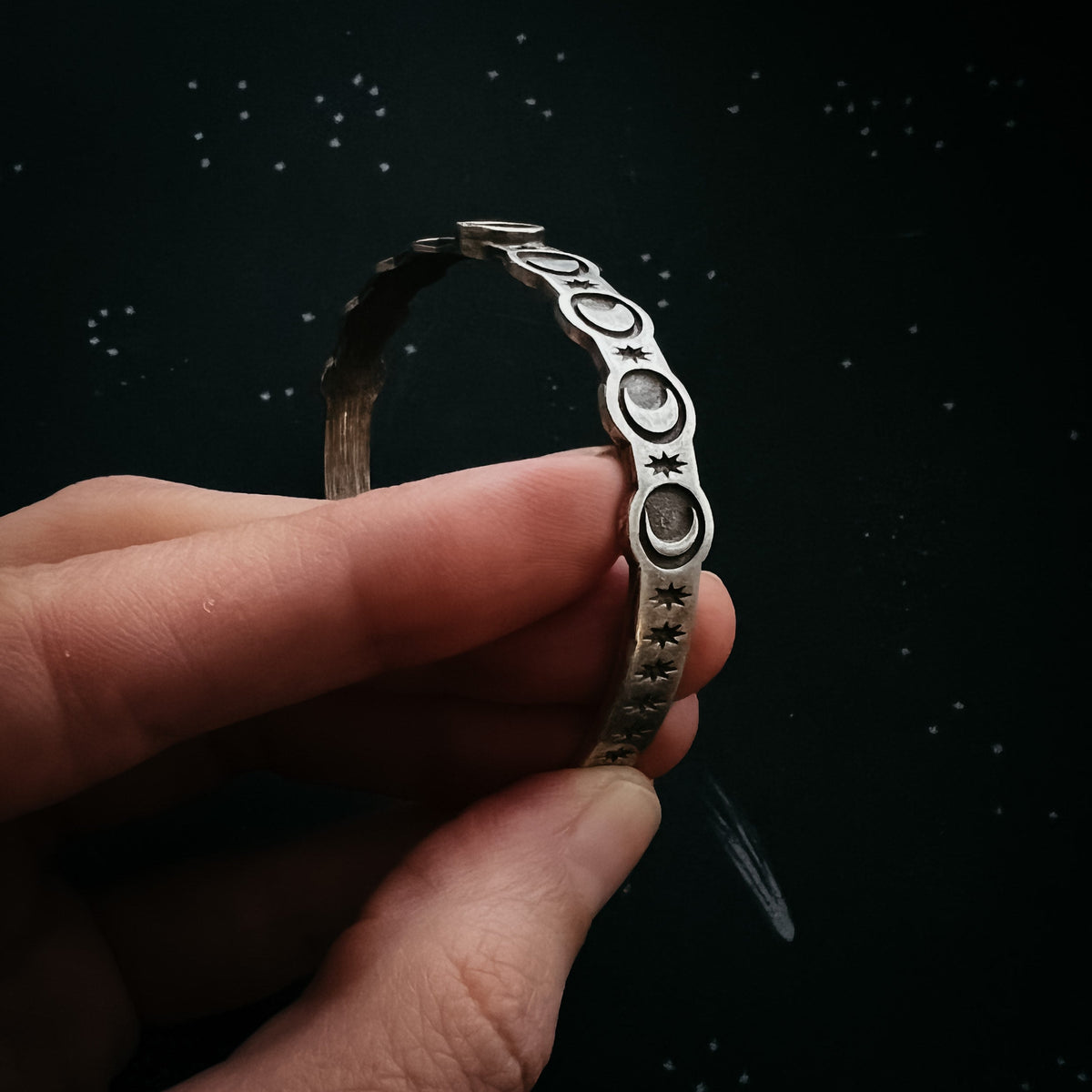Moon Goddess Bracelet With Rainbow Moonstone