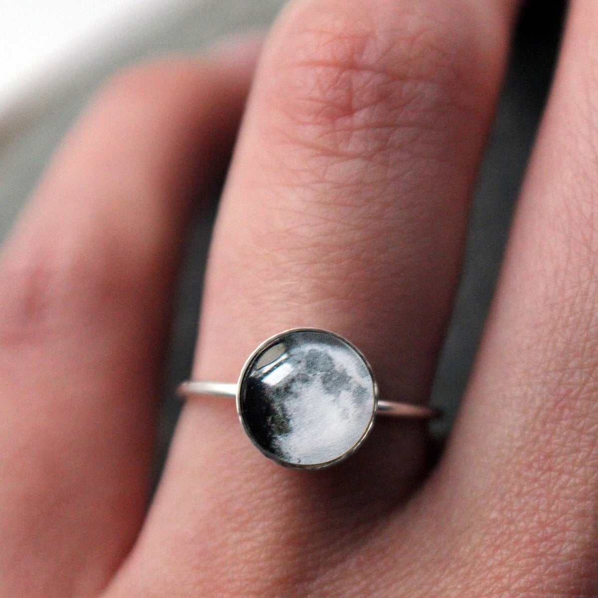 Custom My Moon Sterling Silver Ring