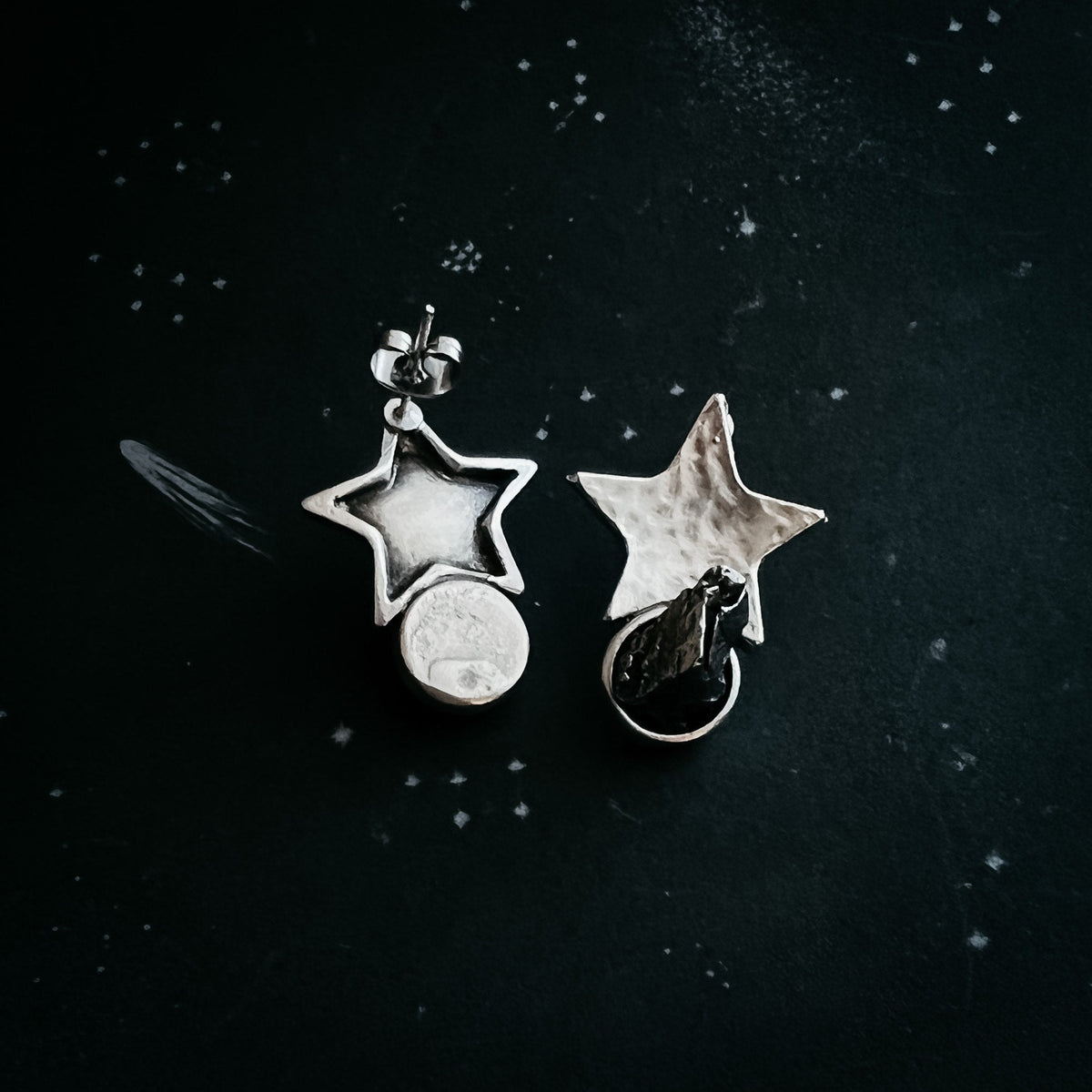 CLEARANCE Star Shaped Meteorite Stud Earrings