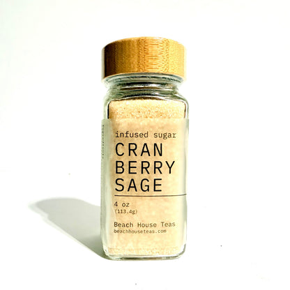 Cranberry Sage Infused Artisan Culinary Sugar
