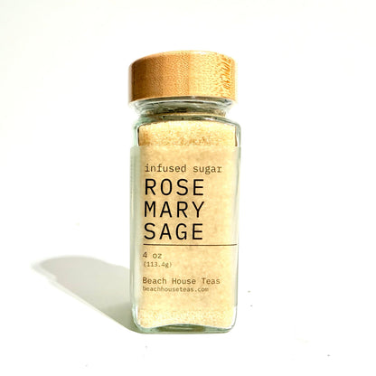 Rosemary Sage Infused Artisan Culinary Sugar
