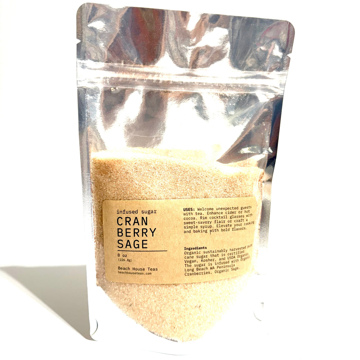 Cranberry Sage Infused Artisan Culinary Sugar