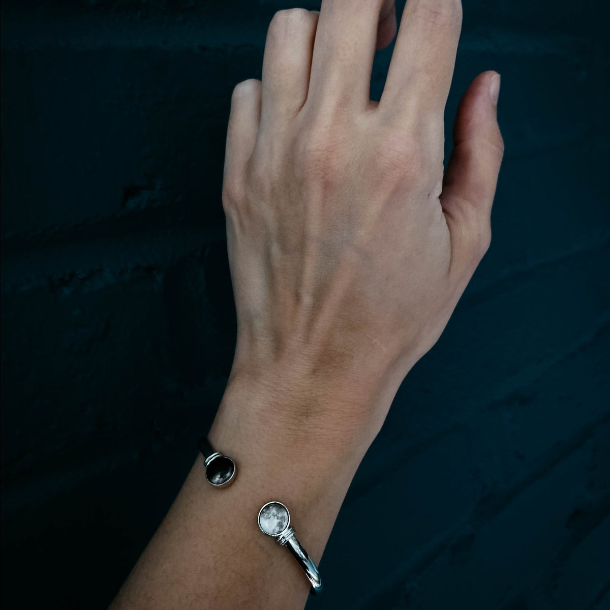 My Moon Cuff Bracelet - 2 Custom Moon Dates