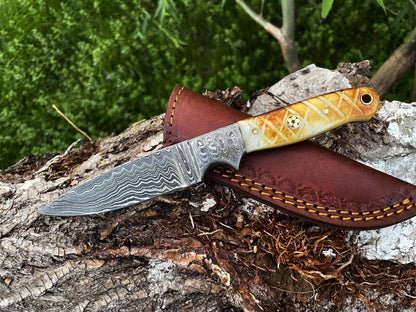 A Classic All-Round Blade Profile / Drop Point Damascus Blade TD-102