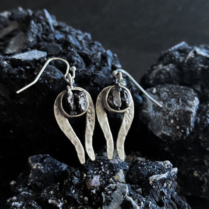 Comet Earrings With Authentic Meteorite