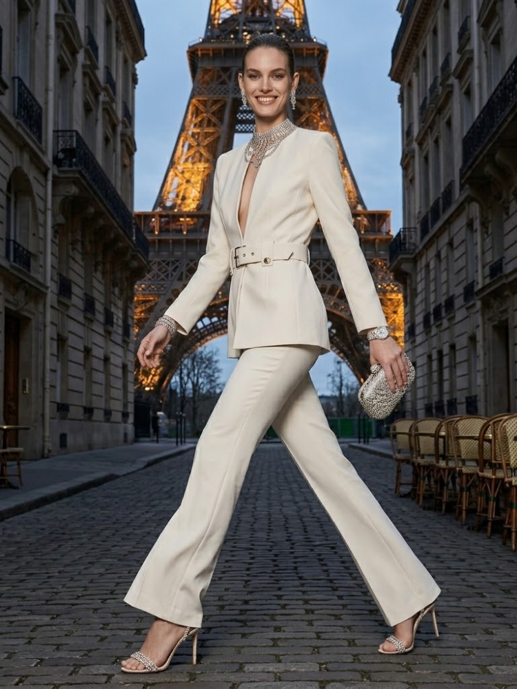 Jacket & Pants Set Women's AVENUE VICTOR HUGO New Collection PARIS LE MARAIS BYMANYC ® New York