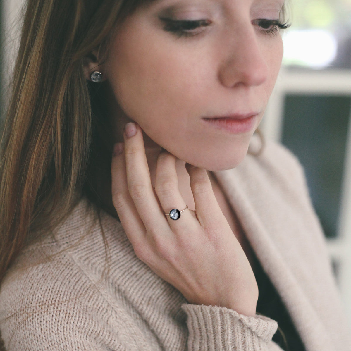 Custom My Moon Sterling Silver Ring