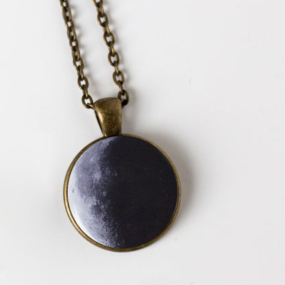 My Moon Custom Round Pendant Necklace