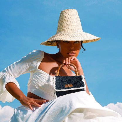 The Kemala Palm Straw Hat in Beige