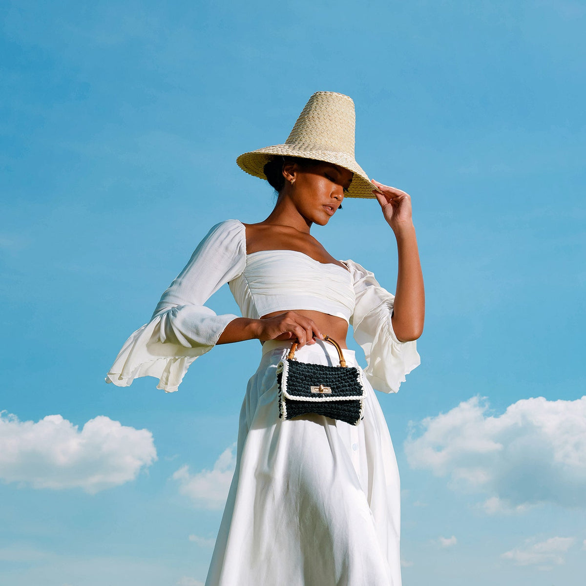 The Kemala Palm Straw Hat in Beige