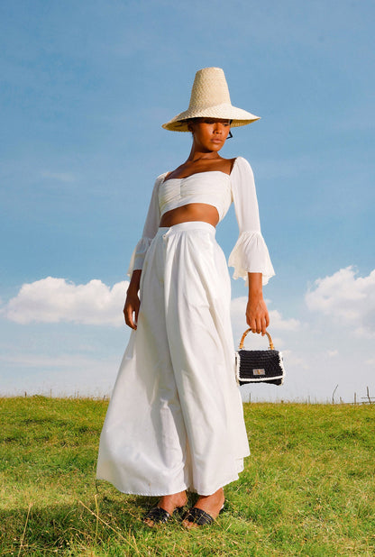 The Kemala Palm Straw Hat in Beige