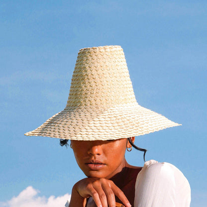 The Kemala Palm Straw Hat in Beige