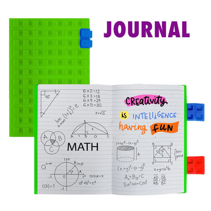 WAFF Journal (Large) With Lego-Like Cover With Add on Clips - Perfect Art Journal