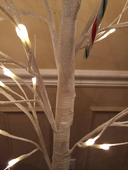 65" Lighted Birch Tree
