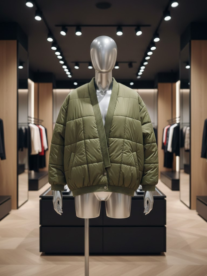 Kaki Zen Puffer Bomber • SOHO New Collection BYMANYC ® New York