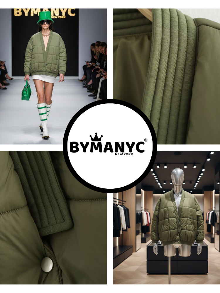 Kaki Zen Puffer Bomber • SOHO New Collection BYMANYC ® New York
