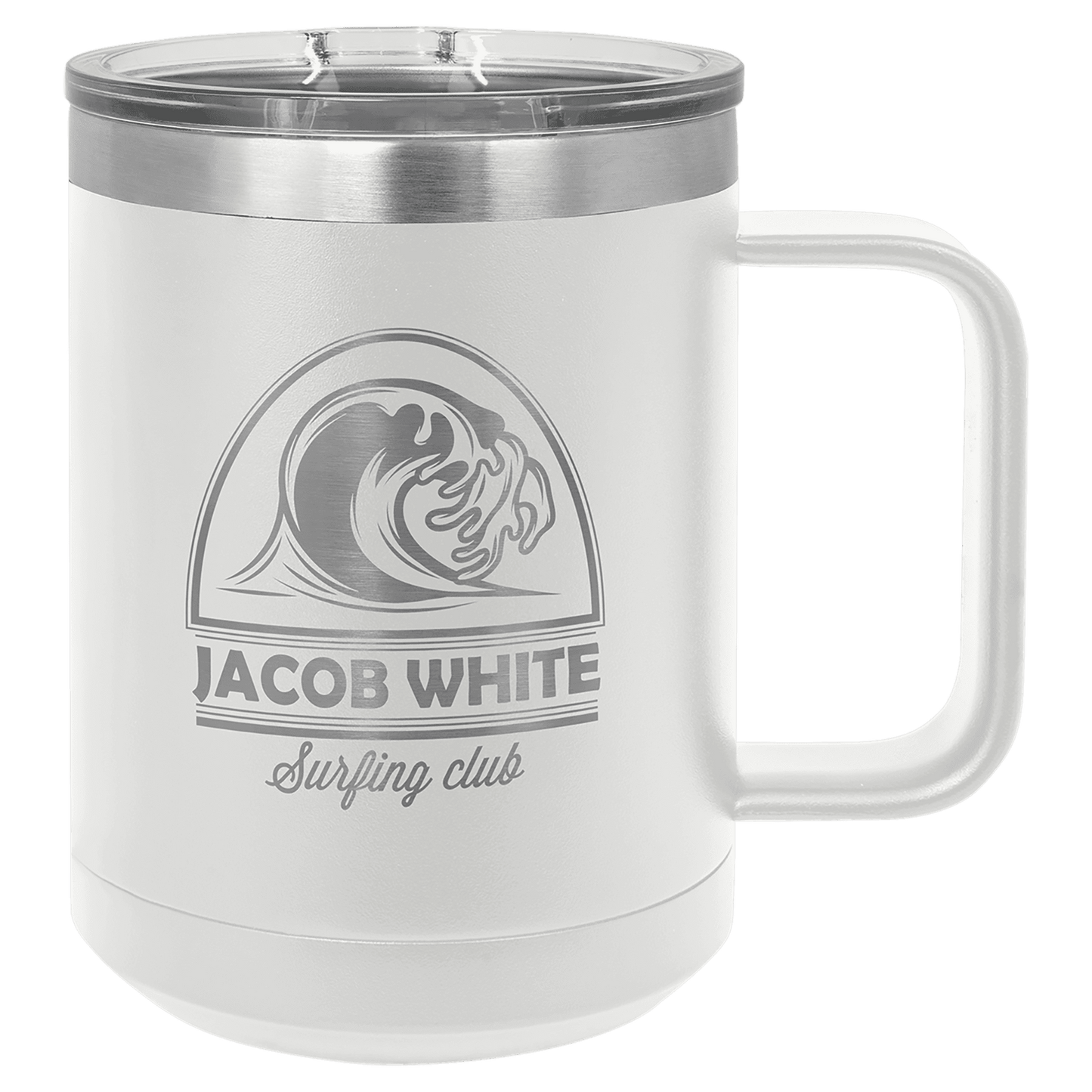 Polar Camel 15 Oz. White Vacuum Insulated Mug With Slider Lid